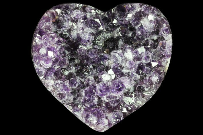 Purple Amethyst Crystal Heart - Uruguay #76796